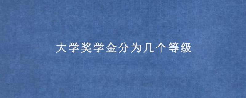 大学奖学金分为几个等级