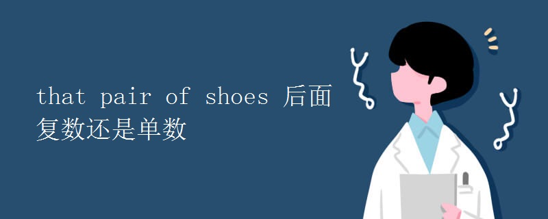 that pair of shoes 后面复数还是单数