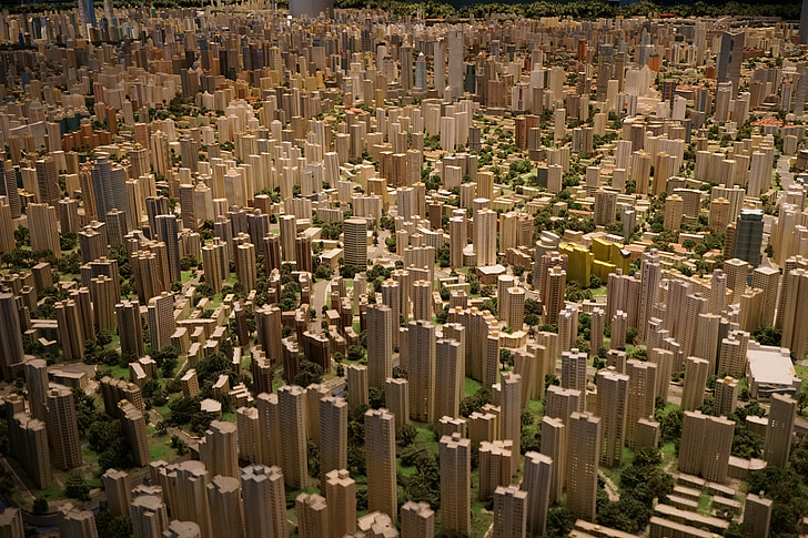 model, city, architecture, urban planning, shanghai, urban