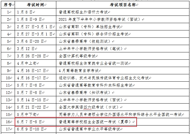 2022年内蒙古高考时间安排,内蒙古高考时间2022具体时间表