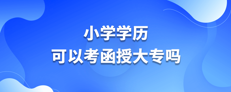 小学学历可以考函授大专吗.png